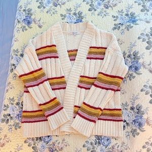 Madewell striped wrap cardigan size S